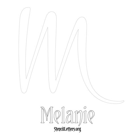 Melanie Free Printable Name Stencils With 6 Unique Typography Styles