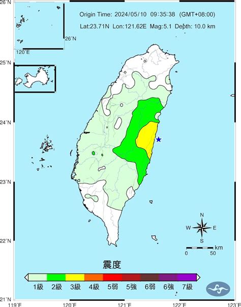 花蓮5分鐘連3震 氣象署：屬403地震餘震 未來震央可能往北移 生活 中央社 Cna