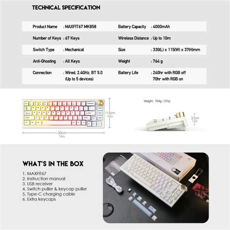 Snapklik.com : FANTECH MAXFIT67 3-Mode Custom Mechanical Gaming ...