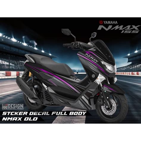 Jual Stiker Decal Full Body Nmax Old Grafis Gradasi Warna Hitam Abu