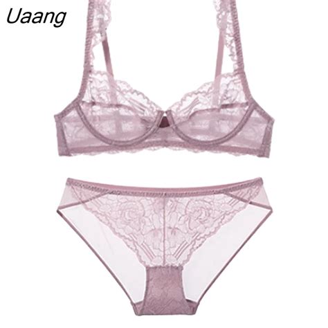 Uaang Women S Underwear Sex Lace Lingerie Set Transparent Brassiere