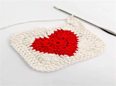 Crochet Heart Granny Square Step By Step Guide In 2024 Crochet