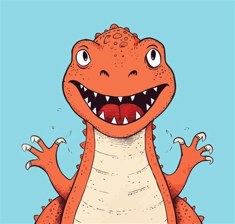 Ilustra O De Dinossauro Dos Desenhos Animados De Dinossauro Trex