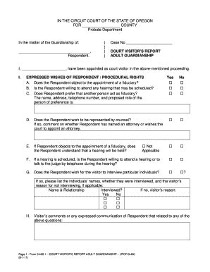 Fillable Online courts oregon IN THE CIRCUIT COURT OF THE STATE OF ...