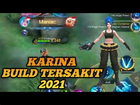 Build Karina Tersakit 2021 Terbaru Top Global Mobile Legends YouTube