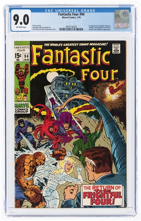 Hake S FANTASTIC FOUR 94 JANUARY 1970 CGC 9 0 VF NM FIRST AGATHA