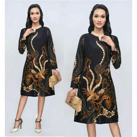 Jual Dress Batik Wanita Jumbo XXXL Batik Tunik Big Size Modern 4L 5L