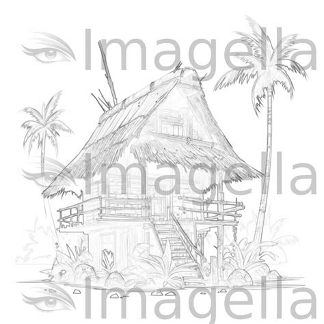 Bahay Kubo Clipart In Chiaroscuro Art Style Graphics High Res 4k And Vector Imagella