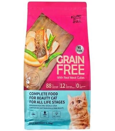 Kitchen Flavor Grain Free Cat Food With Real Meat Cubes For Beauty Cat ...