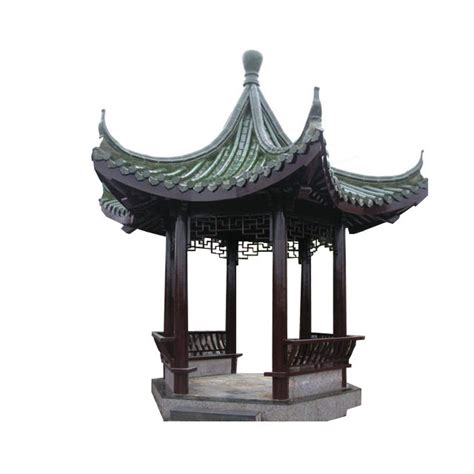 Hexagonal Chinese Pavilion Wooden Garden Gazebo