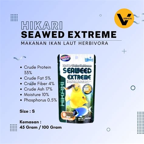 Jual Pelet Pakan Ikan Laut Herbivora Hikari Seaweed Extreme S