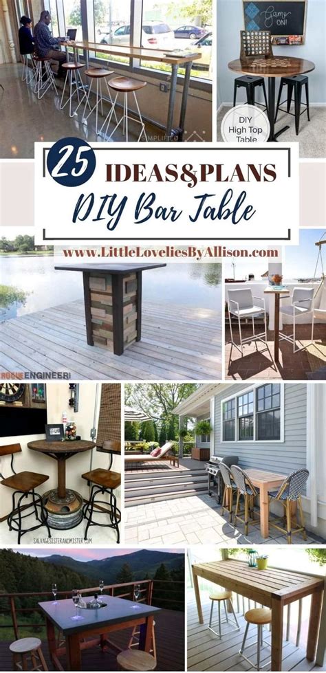 25 DIY Bar Table Projects: How To Make A Bar Table | Bar height table ...