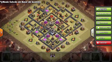 Clash Of Clans Testando O Layout De Guerra CV9 Anti PT 2 Testing