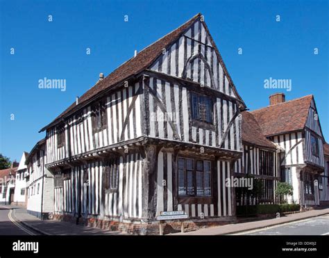 15th century Wool Hall Lady Street Lavenham Suffolk England Stock Photo ...