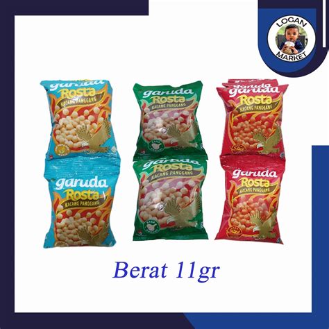 Jual Garuda Rosta Kacang Panggang 10 Pcs 11gr Rasa Bawang Pedas