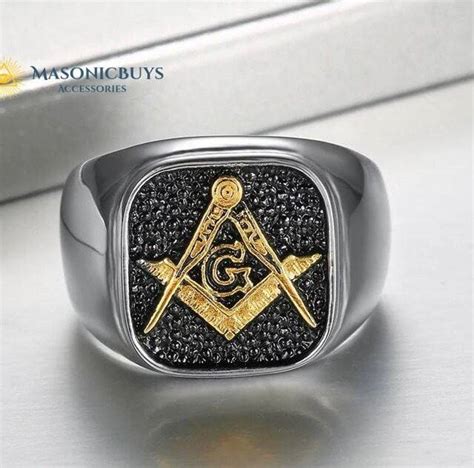 Trendy High Polished Stainless Steel Masonic Ring Masonicbuys