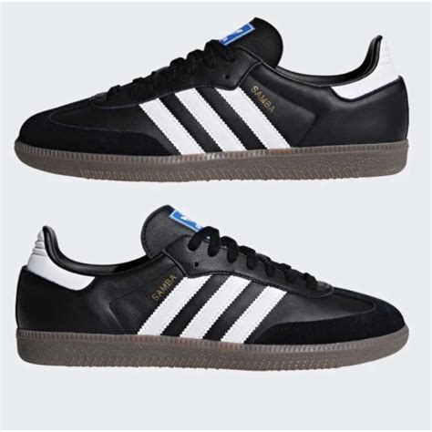 Adidas Samba Originals Shoes Black & White - Depop