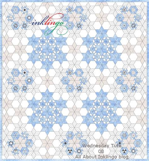 Wednesday Tute Inklingo Pieced Hexagons Quilt With Inklingo