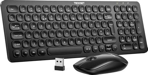 Wireless Keyboard and Mouse Set, 2.4G Wireless Keyboard Ergonomic ...