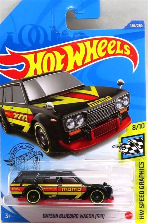 駿河屋 1 64 DATSUN BLUEBIRD WAGON 510 momo ブラックイエローレッド Hot Wheels HW SPEED GRAPHICS GHF35