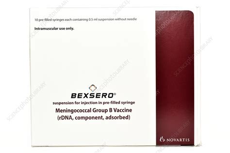 Bexsero, meningitis B vaccine - Stock Image - C026/1659 - Science Photo Library