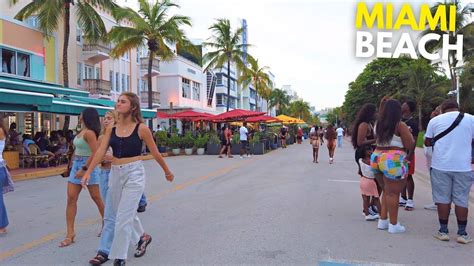 4k Miami Beach Walk Summer Ocean Drive Miami Fl Youtube