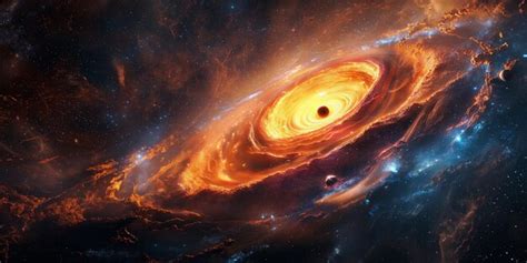 Premium Photo | Black hole supernova wormhole with planets in galaxy