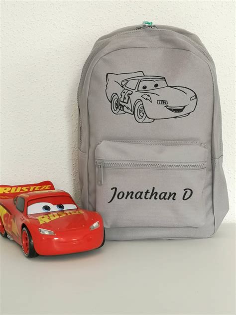 Sac Dos Enfant Personnalis Cars Bouille D Amour