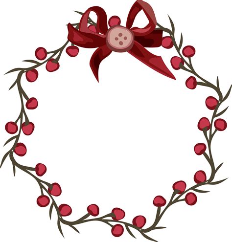 Christmas wreath illustration on transparent background. 33249576 PNG