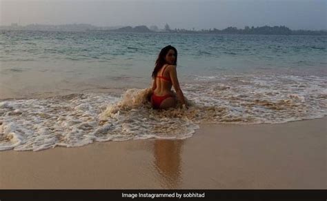 Sobhita Dhulipala In A Gorgeous Red Swimsuit Is Scorching Up The