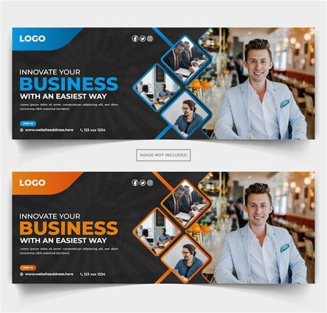 Modern Business Unternehmen Social Media Cover Banner Designvorlage für