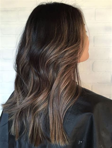 Subtle Brown Balayage Hair Black Hair Balayage Brown Hair With