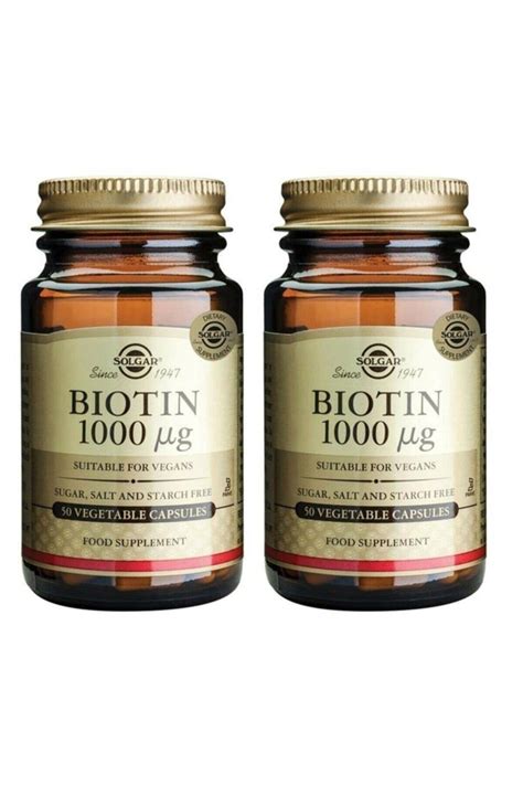 Solgar Biotin 1000 Mcg 50 Kapsül 2 Adet Fiyatı Yorumları Trendyol