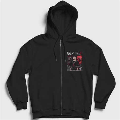 shimizu hinako silent hill  fermuarli kapsonlu sweatshirt presmono