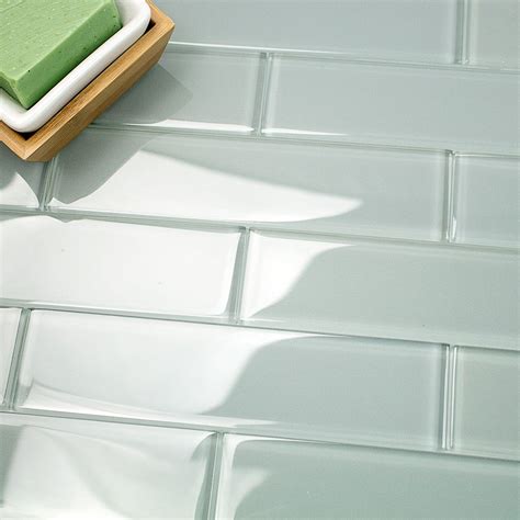 Loft Aspen Aura 2x8 Polished Glass Subway Wall Tile Glass Tile Glass Subway Tile Wall Tiles