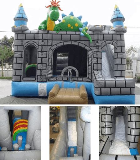 Dragon And Castle Magic Fun House Bounce House With Slide