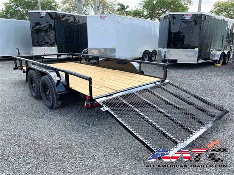 60PI-16 BIG TEX 6.5X16 TANDEM AXLE UTILITY TRAILER WITH RAMP GATE 1 ...