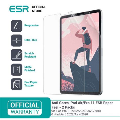 Promo Anti Gores IPad Air Pro 11 ESR Paper Feel 2 Packs 5 4 Pro 11