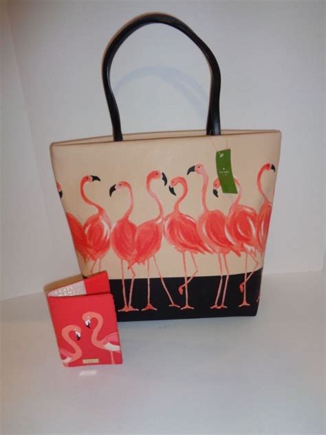 Kate Spade Flamingo Parade Take A Walk On The Wild Side Bon Shopper Wkru3833 For Sale Online