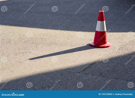 Road Safety Cones on Asphalt Stock Image - Image of security, road ...