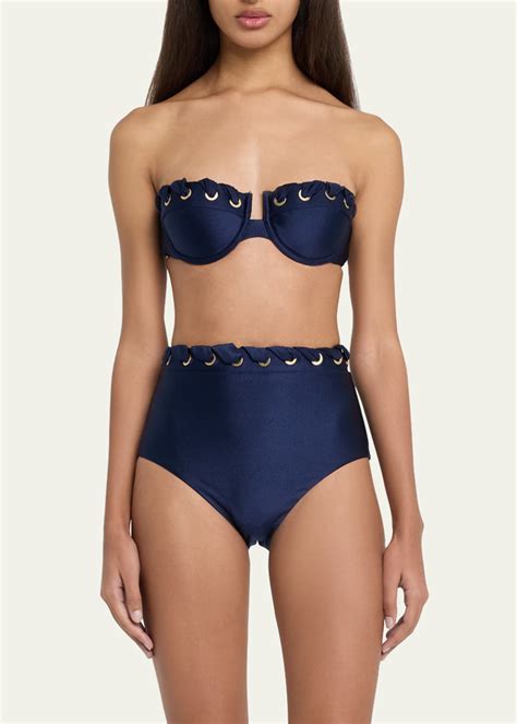 Zimmermann Alight Eyelet Balconette Bikini Top Bergdorf Goodman