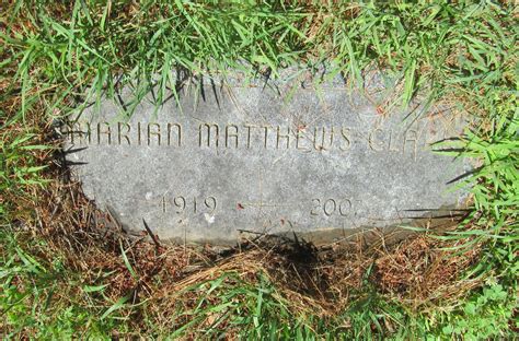 Marian Elizabeth Matthews Clark Find A Grave Memorial