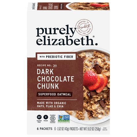 Save on Purely Elizabeth Superfood Oatmeal Dark Chocolate Chunk - 6 ct Order Online Delivery | Giant