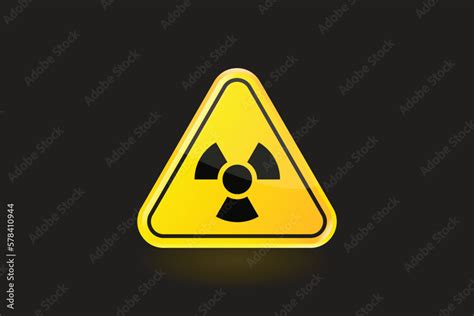 Radioactive Hazard Sign Nuclear Nonionizing Radiation Symbol