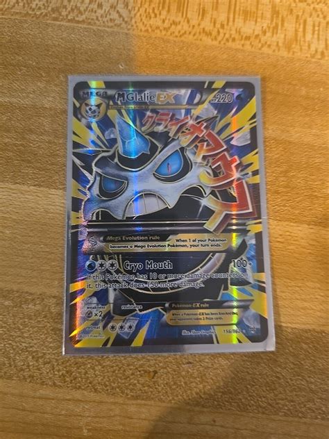 Mega M Glalie EX 156 162 Breakthrough Full Art Holo Rare Pokemon Card