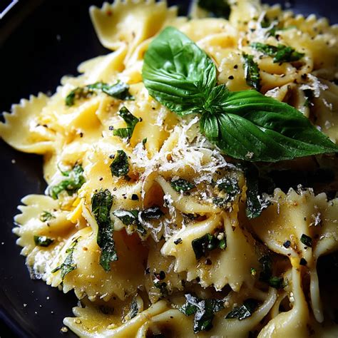 easy basil pasta  lemon garlic butter sauce graceful flavors