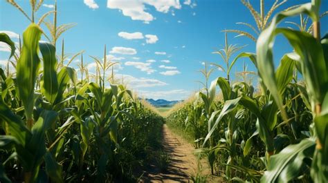 Premium Photo A Cornfield Isolated On A Transparent Background