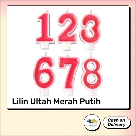 Jual Lilin Angka Ulang Tahun Merah Putih Shopee Indonesia