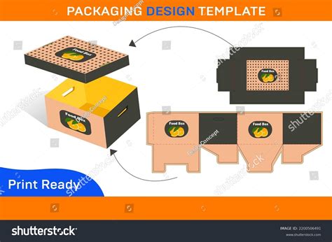 Box Packaging Design Template Food Stock Vector (Royalty Free ...