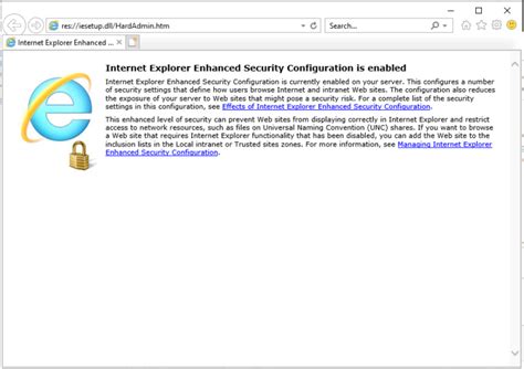 How To Disable Internet Explorer Enhanced Security Configuration In